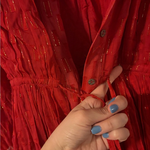 Anthropologie Allene Shimmer Maxi Dress Size L - Picture 6 of 11